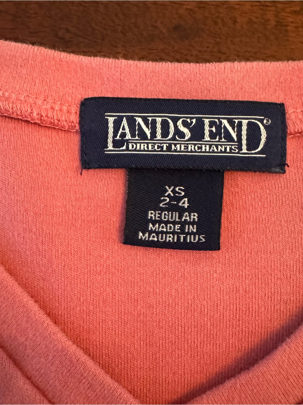 Lands' End Coral V-Neck Sweater